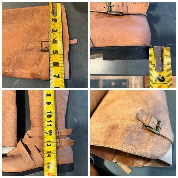 Cole Haan sz 7 tan leather tall harness riding boots - Picture 16 of 16